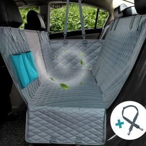 Dog Car Seat Cover 100% Waterproof Pet Dog Travel Mat Mesh Dog Carrier Car Hammock Cushion Protector With Zipper and Pocket