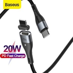 Baseus 20W USB C Magnetic Cable for iPhone 12 Pro Max X Fast Charging Cable for iPhone USB Data Sync Cable Phone Charger Cable