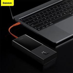 Baseus 65W 20000mAh Power Bank with Type C Two Way Cable External Battery For Huawei XiaoMi Samsung Notebook Fast charging