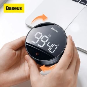 Baseus Magnetic Countdown Alarm Clock Kitchen Timer Manual Digital Timer Stand Desk Clock Cooking Timer Shower Study Stopwatch