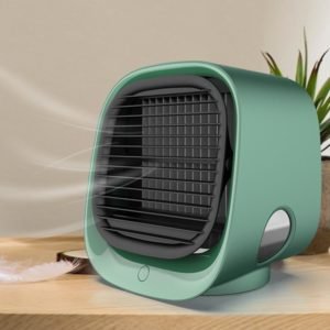 Air Cooler Fan Mini Desktop Air Conditioner with Night Light Mini USB Water Cooling Fan