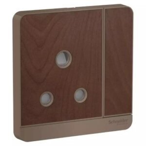 AvatarOn, switched socket, 3P, 15 A, 250 V, Wood