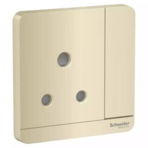 AvatarOn, switched socket, 3P, 15 A, 250 V, LED, Wine Gold