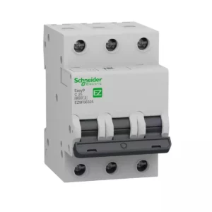 Schneider Easy9 miniature circuit breaker- 3P - 25 A - C curve - 6000 A - 400 VEasy9 miniature circuit breaker- 3P - 25 A - C curve - 6000 A - 400 V EZ9F56325