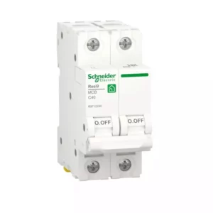 Schneider Miniature circuit breaker (MCB), Resi9, 2P, 40A, C curve, 6000A (IEC/EN 60898-1)