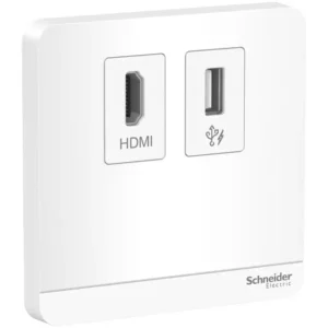 Schneider AvatarOn, data socket, HDMI + USB, White E8332HDUSB_WE