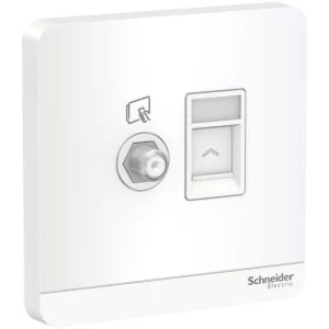 Schneider AvatarOn, TV/FM/SAT +DATA socket, RJ45, cat5e, White E8332TVFRJS5_WE