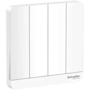 Schneider AvatarOn, 4 switches, 16AX, 250V, 1 way, White E8334L1_WE