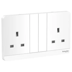 Schnedier AvatarOn, 2 switched socket, 3P, 13 A, 250 V, White E83T25_WE_G12