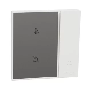 Schneider Bell switch, AvatarOn C, 10A 250V, 1 gang, with illuminated DND & PCU symbol, white E8731BPDM_WE