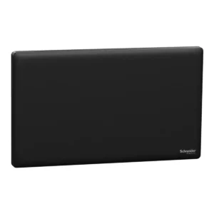 Schneider Blank plate, Unica X, 2 gangs, matt,Jet Black ,NUX30TX_JB