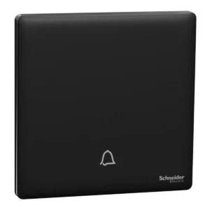 Schneider Bell press switch, Unica X, 10A, 250V, 1 gang,Jet Black ,NUX31_BP_JB