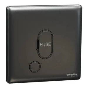 Schneider Fuse connection unit, Unica X, 13A, 250V, 1 gang, with flex outlet, Dark Grey, NUX31FSG_DG