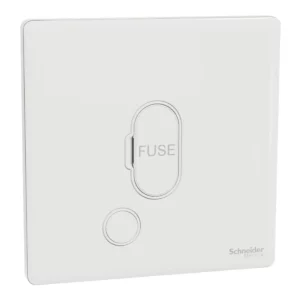 Schneider Fuse connection unit, Unica X, 13A, 250V, 1 gang, with flex outlet, Painted White, NUX31FSG_PW