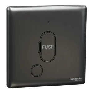 Schneider Fuse connection unit, Unica X, 13A, 250V, 1 gang, with flex outlet, LED, Dark Grey ,NUX31FSGN_DG