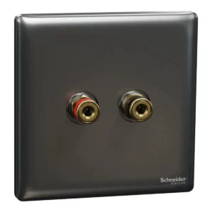Schneider Speaker connection, Unica X, one pair, Dark Grey NUX31SC_DG
