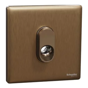 Schneider Connection unit, Unica X, 25A, 250V, 1 gang, with flex outlet, Dark Bronze ,NUX31TB_DB