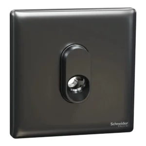 Schneider Connection unit, Unica X, 25A, 250V, 1 gang, with flex outlet, Dark Grey ,NUX31TB_DG