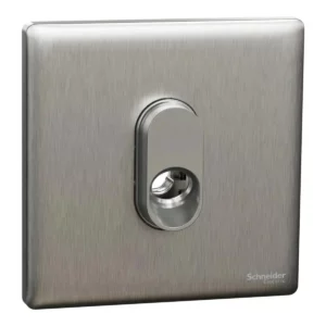 Schneider  Connection unit, Unica X, 25A, 250V, 1 gang, with flex outlet, Stainless Steel ,NUX31TB_SS