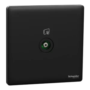 Schnider TV socket, Unica X, 1 gang, 75Ohm, 5-860MHz,Jet Black ,NUX31TV_JB