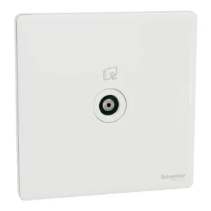 Schneider TV socket, Unica X, 1 gang, 75Ohm, 5-860MHz, Painted White ,NUX31TV_PW