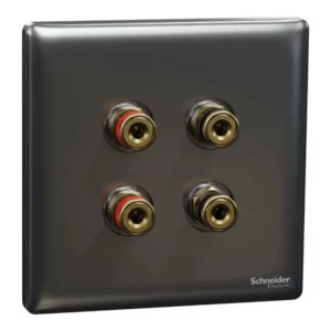 Schneider Speaker connection, Unica X, two pair, Dark Grey NUX32SC_DG