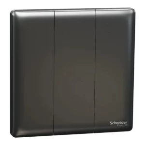 Schneider Switch, Unica X, 1 way, 16AX, 250V, 3 gangs, Dark Grey ,NUX33_1_DG