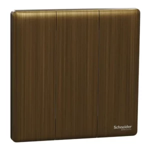Schneider Switch, Unica X, 1 way, 16AX, 250V, 3 gangs, Antique Bronze ,NUX33_1_AB