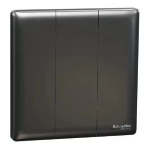 Schneider Switch, Unica X, 2 way, 16AX, 250V, 3 gangs, Dark Grey ,NUX33_2_DG