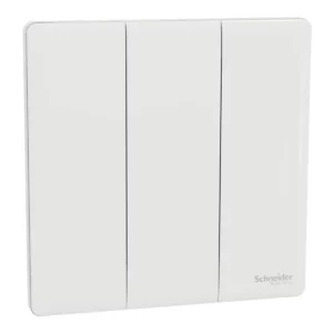 Schneider Switch, Unica X, 2 way, 16AX, 250V, 3 gangs, Painted White ,NUX33_2_PW