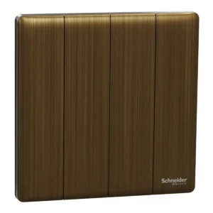 Schneider Switch, Unica X, 1 way, 16AX, 250V, 4 gangs, Antique Bronze ,NUX34_1_AB