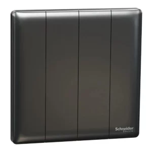 Schneider Switch, Unica X, 1 way, 16AX, 250V, 4 gangs, Dark Grey ,NUX34_1_DG