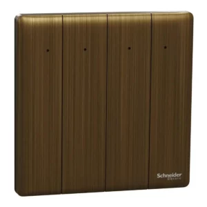 Schneider Switch, Unica X, 2 way, 16AX, 250V, 4 gangs, with LED, Antique Bronze ,NUX34_2N_AB