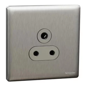 Schneider Socket outlet, Unica X, 5A, 250V, 3 pin, Stainless Steel ,NUX426_5_SS