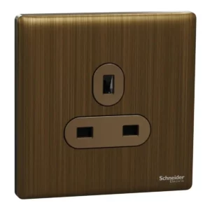 Schneider Socket outlet, Unica X, 13A, 250V, Antique Bronze ,NUX426_AB