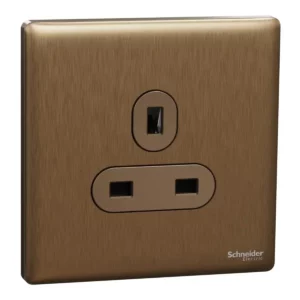 Schneider Socket outlet, Unica X, 13A, 250V, Dark Bronze ,NUX426_DB