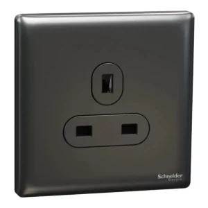 Schneider Socket outlet, Unica X, 13A, 250V, Dark Grey ,NUX426_DG