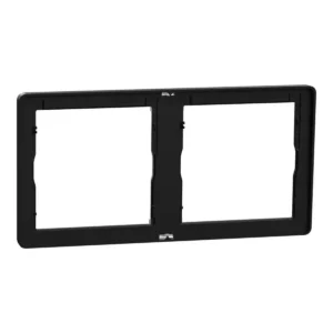 Schneider Cover frame, Unica X, 2 gangs, matt,Jet Black ,NUX_21_JB