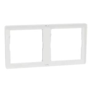 Schneider Cover frame, Unica X, 2 gangs, matt, Painted White ,NUX_21_PW