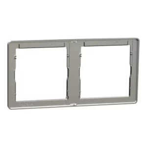 Schneider Cover frame, Unica X, 2 gangs, matt, Stainless Steel ,NUX_21_SS