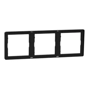 Schneider Cover frame, Unica X, 3 gangs, matt,Jet Black ,NUX_31_JB