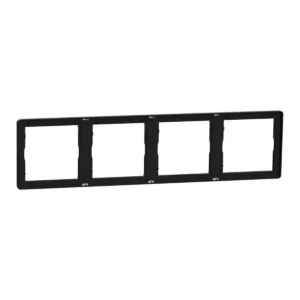 Schneider Cover frame, Unica X, 4 gangs, matt,Jet Black ,NUX_41_JB