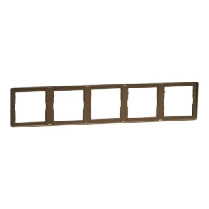 Schneider Cover frame, Unica X, 5 gangs, matt, Antique Bronze ,NUX_51_AB