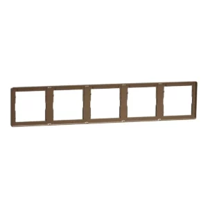 Schneider Cover frame, Unica X, 5 gangs, matt, Dark Bronze NUX_51_DB