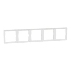 Schneider Cover frame, Unica X, 5 gangs, matt, Painted White NUX_51_PW