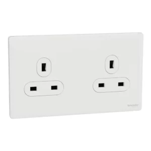 Schneider Socket outlet, Unica X, 13A, 250V, Painted White ,NUXT426_PW